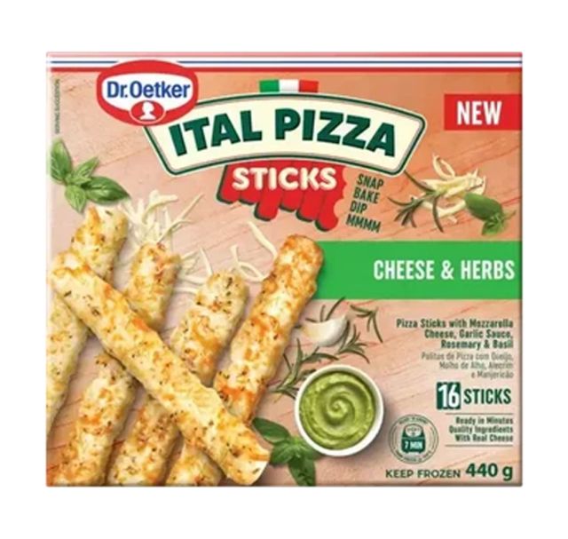 PIZZA STICKS CHEESE & HERBS 440G (16)  440G  Code: DRPIZSTCRB-U <<< Econo Foods >>>