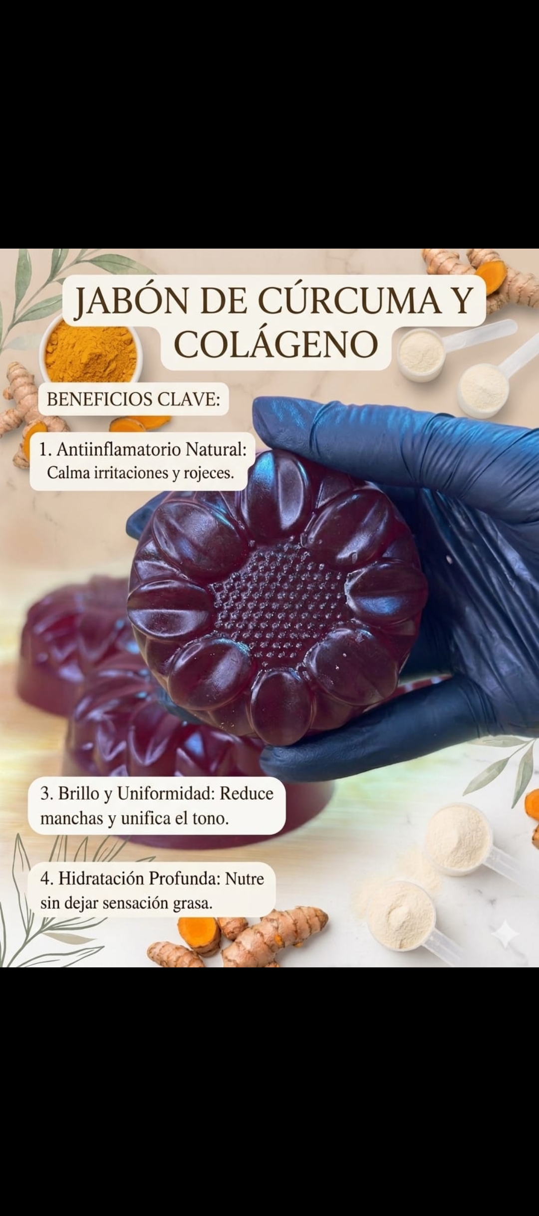 Jabón de Cúrcuma y Colágeno 