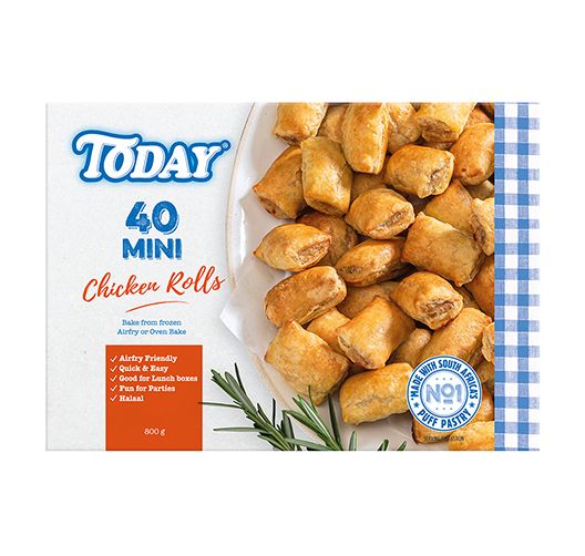 TODAY MINI CHICKEN SAUSAGE ROLLS 40'S  40 X 20G  Code: TSRCHIC-U <<< Econo Foods >>>