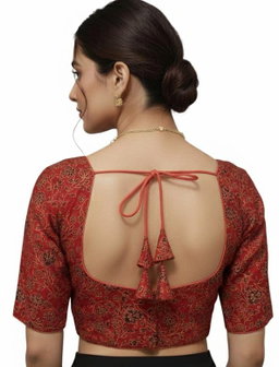 KALAMKARI SHORT SLEEVE BLOUSE 