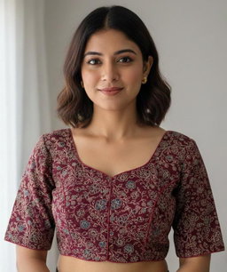 KALAMKARI SHORT SLEEVE BLOUSE 