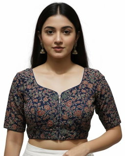 KALAMKARI SHORT SLEEVE BLOUSE 