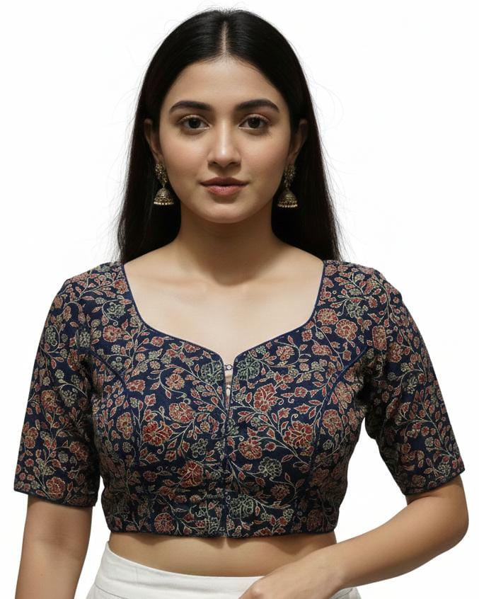 KALAMKARI SHORT SLEEVE BLOUSE _4