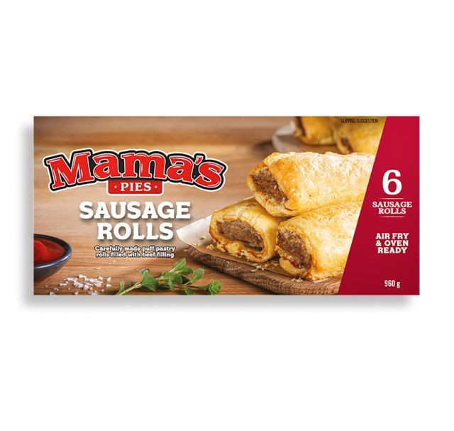 MAMA'S SAUSAGE ROLL 6s  6 X 160G  Code: MMSR-U <<< Econo Foods >>>