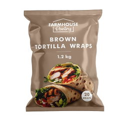 WRAPS WHOLE WEAT 25CM FARMHOUSE PANTRY  20 X 25CM  Code: FHWWWRAP-U <<< Econo Foods >>>