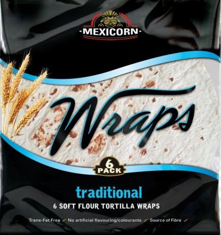 MEXICORN TRADITIONAL TORTILLA WRAPS 6'S 420G Code: ROSTOR4U <<< Econo Foods >>>