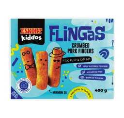 ESKORT FLINGAS CRUMBED FINGERS 400G Code: FRZ-ESKCFLING400U <<< Econo Foods >>>