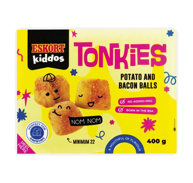 ESKORT TONKIES CRUMBED POTATO & BALLS  400G  Code: FRZ-ESKCTONK400U <<< Econo Foods >>>