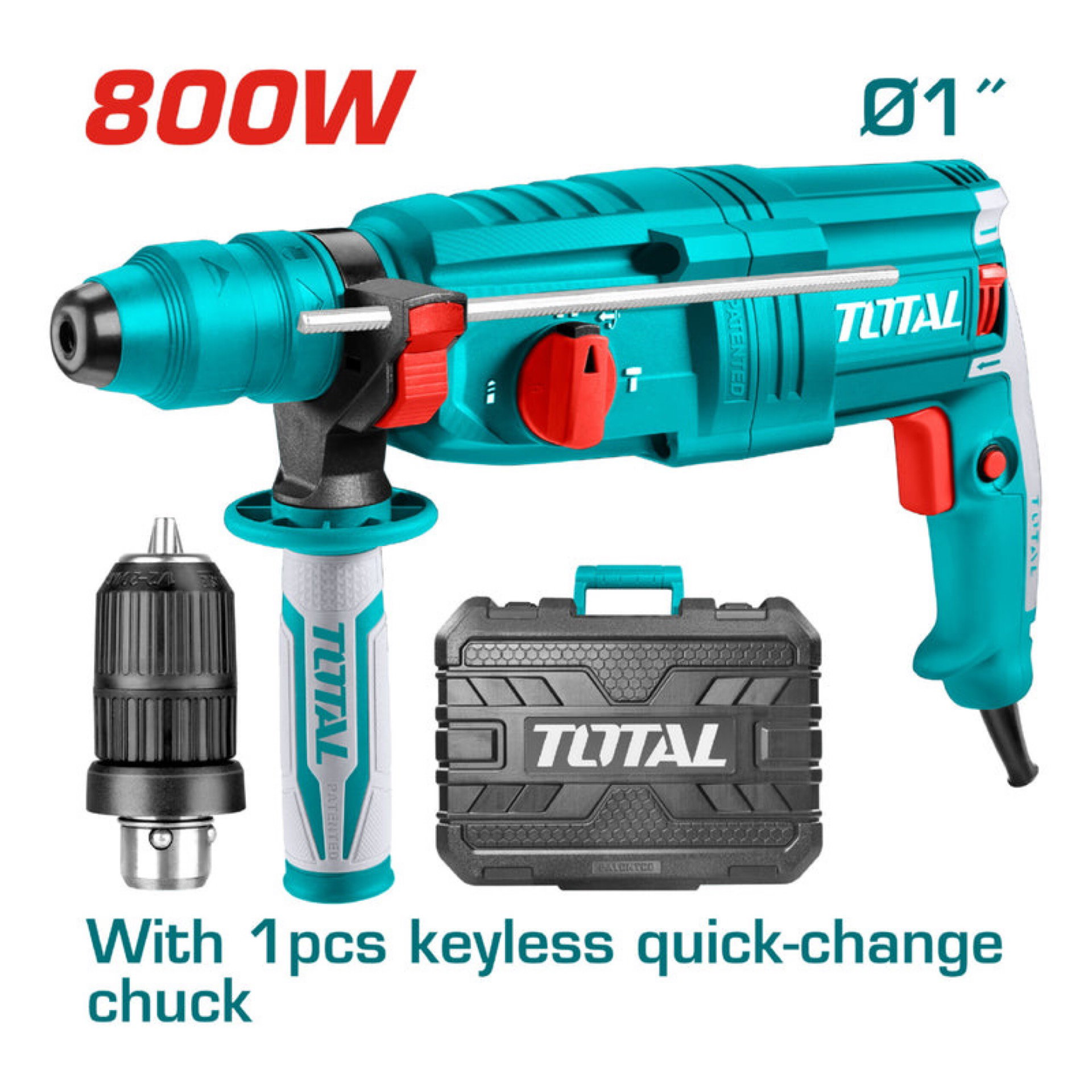 Rotomartillo SDS PLUS 800W, 110V-120V~60Hz, 0-4000Bpm, 2.5J, 0-1100 Rpm._0