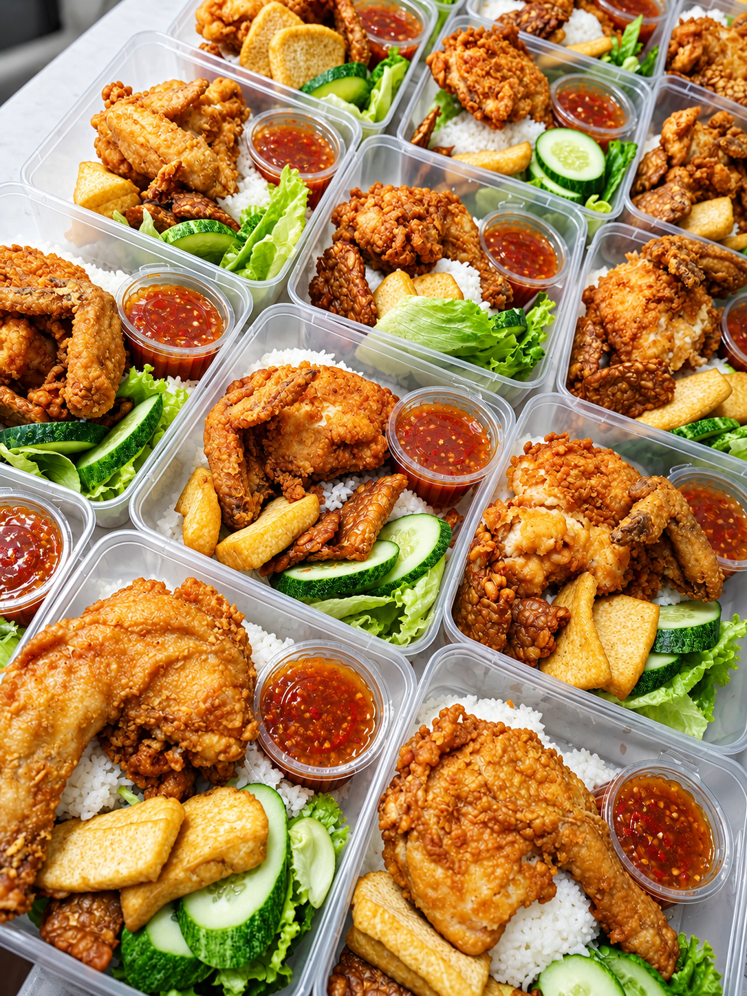 Nasi Ayam Penyet