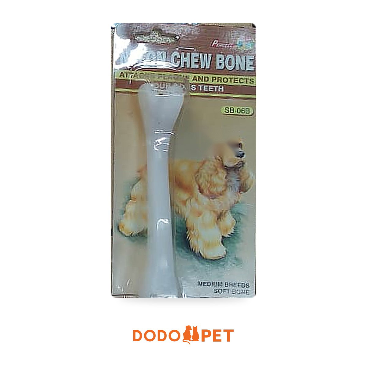 Percell Nylon Chew Bone – Medium Breeds (Plain, Vanilla, Chicken)_1