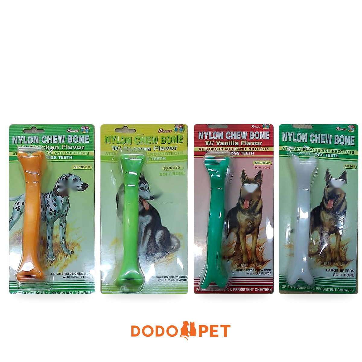 Percell Nylon Chew Bone – Large Breeds (Plain, Vanilla, Chicken, Banana)_0