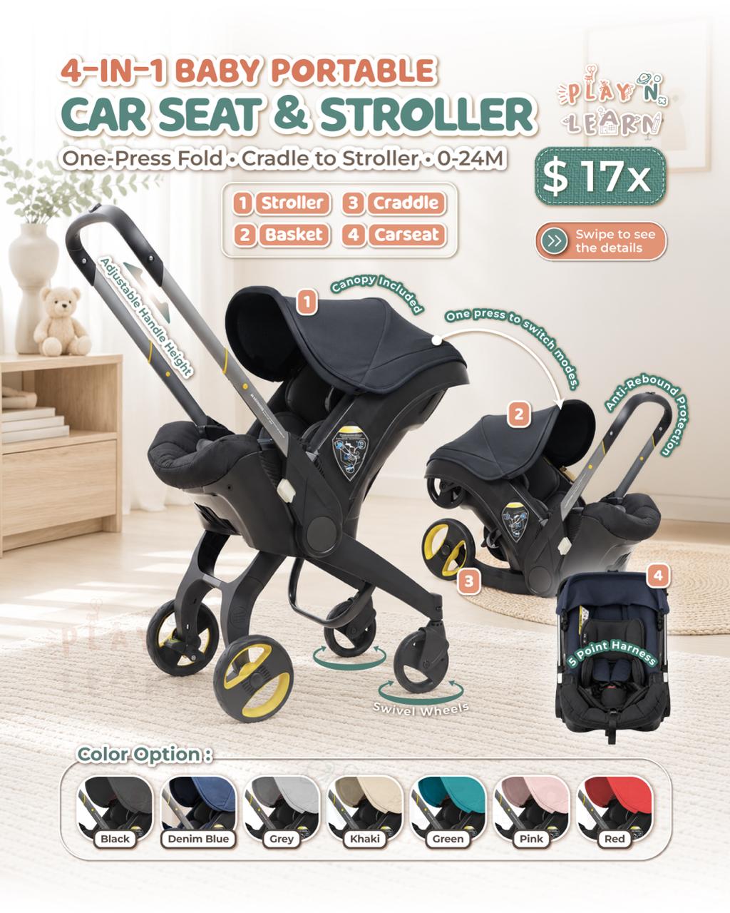 4 in 1 Portable Stroller