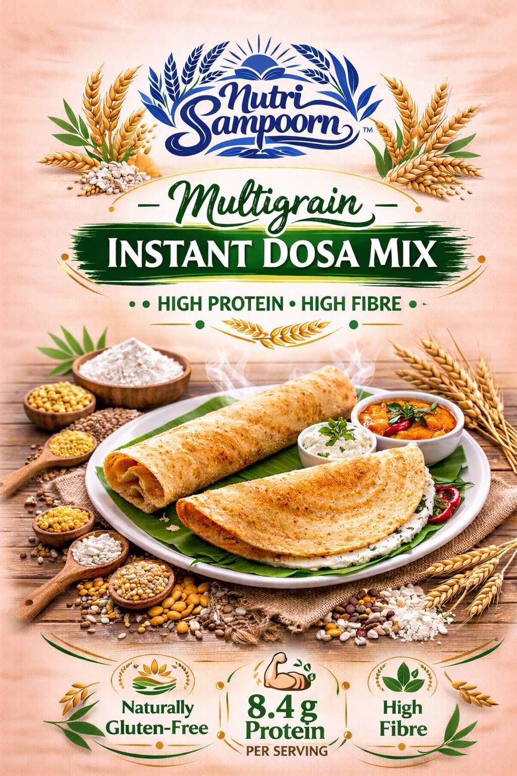 High-Fibre High-Protein Multigrain Instant Dosa Mix_0