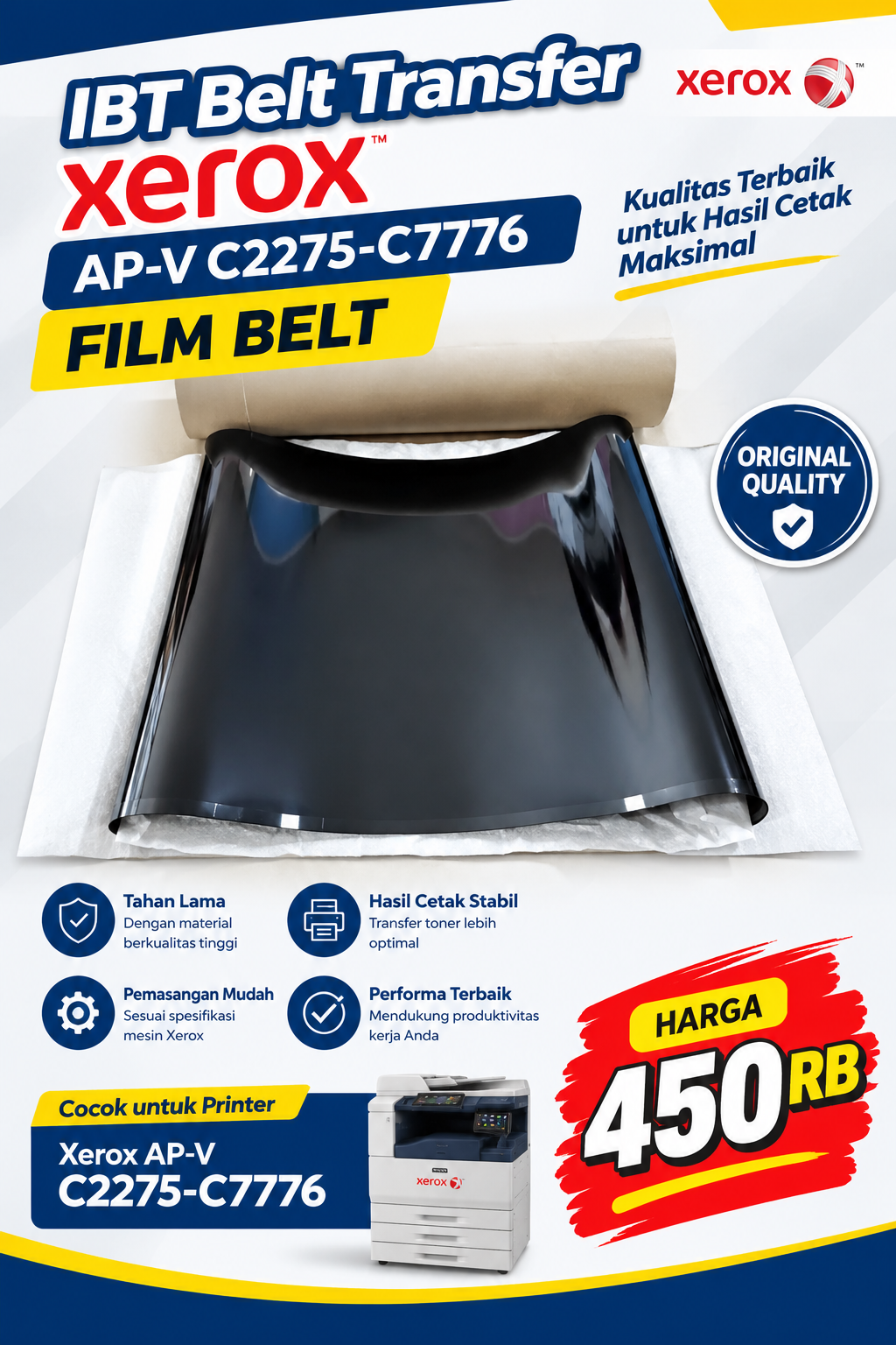 IBT Belt Transfer Xerox AP-V C2275-C7776 FILM BELT