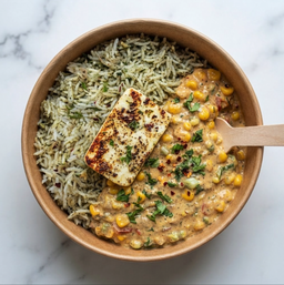 Corn Paneer Rice Bowl
