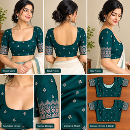 U Neck Design Blouse