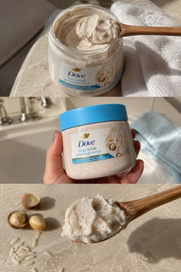 Dove Body Scrub – Crushed Macadamia & Rice Milk