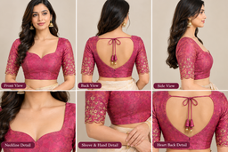 Sweetheart Neck Design Blouse
