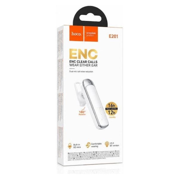 Hoco.E201 Exceed BT Headphones ENC Noise Cancelling Wireless Headset - White