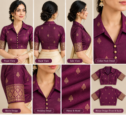 Collar Neck Design Blouse 