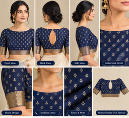 Keyhole Neck Design Blouse 