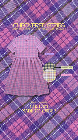 Checkered Midi Dress - Code 008