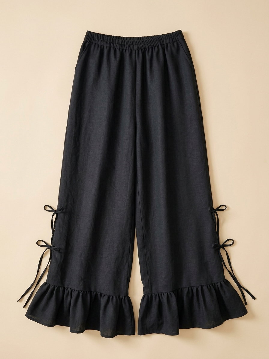 Ruffles Ribbon Pants - Code 013