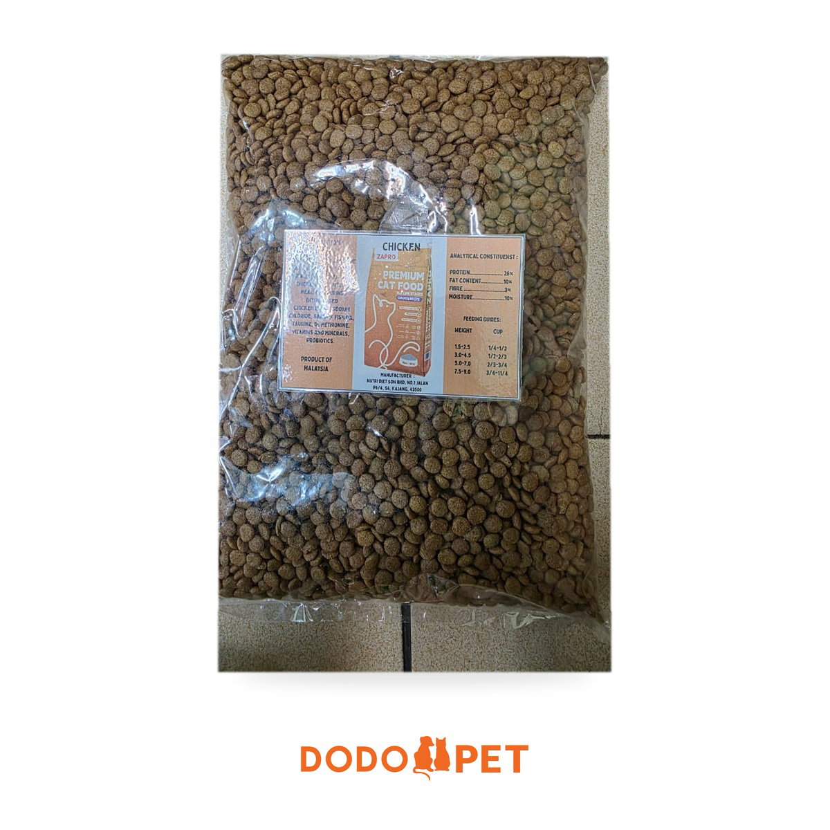 Zapro Chicken Cat Food (Repack) β Premium Chicken Formula