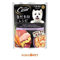 Cesar Crafted Natural Ingredients Wet Dog Food Pouch 60g (3 Flavours)
