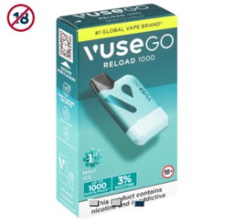 Vuse Go 1000 Puffs 3% Mint Ice Reload Kit