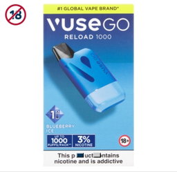 Vuse Go 1000 Puffs 3% Blueberry Ice Reload Kit 