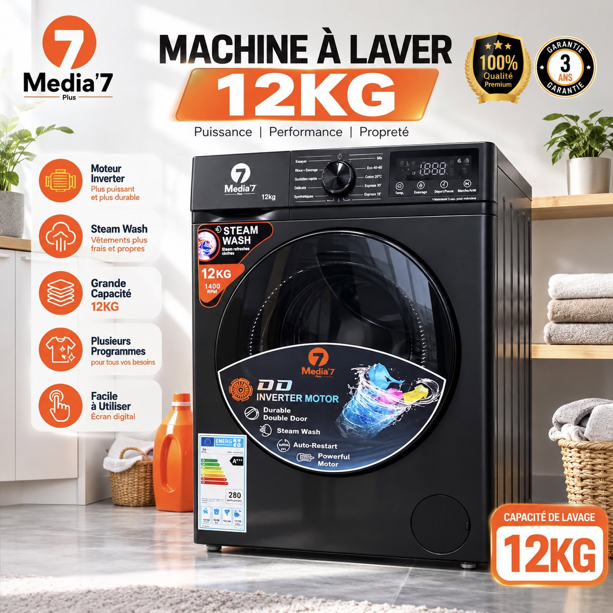MP-120-BLD1  Machine à laver 12KG  _0