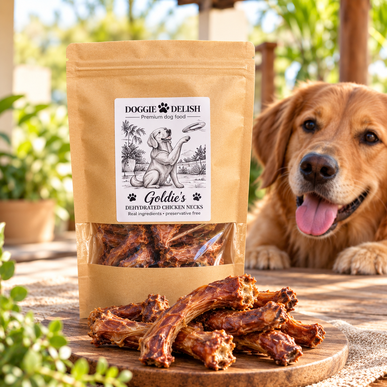 Goldie’s Dehydrated Chicken Necks 150g
