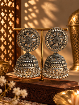 Silver Gleam Jhumka