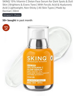 SKINQ 15% Vitamin C Detan Face Serum | 30ml