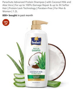 PARACHUTE Advanced Protein shampoo 1.2L