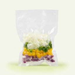 Mix de cebola branca, cebola roxa, pimento vermelho e pimentão amarelo