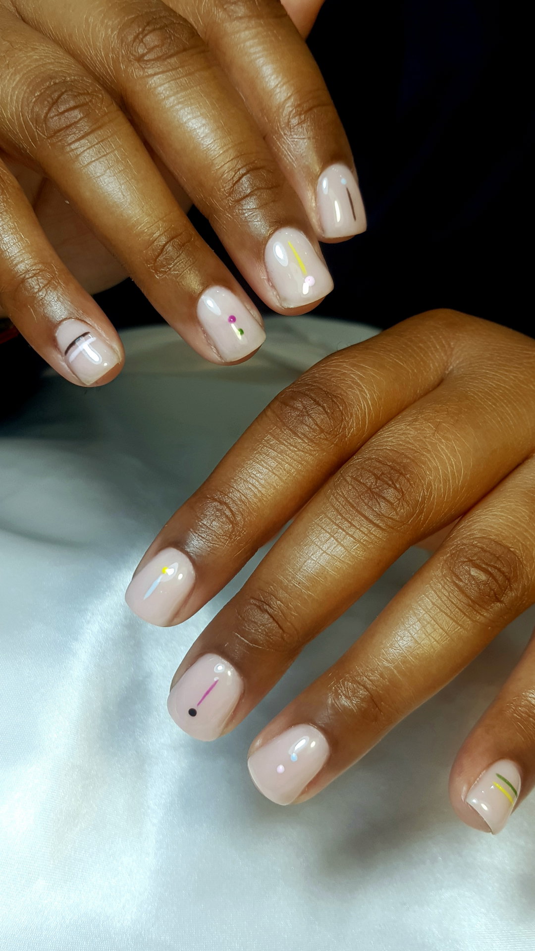 Rubber base overlay on Natural nails (Short) - NEW