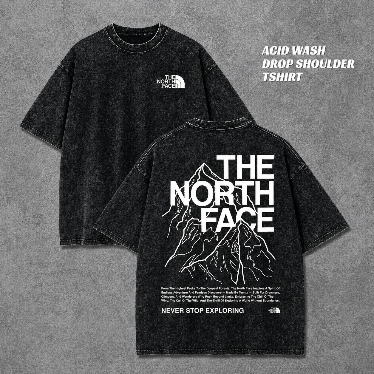 Premium Acid Wash Drop Shoulder TShirt_0
