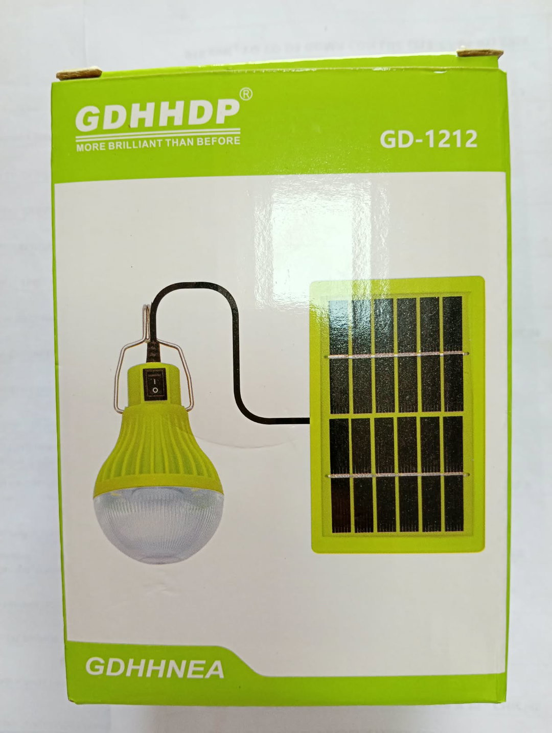 Lámpara colgante LED recargable con panel solar independiente
