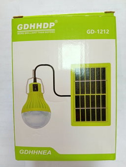 Lámpara colgante LED recargable con panel solar independiente