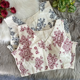 khadi sleeveless blouse 