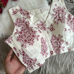 khadi sleeveless blouse 