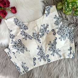 khadi sleeveless blouse 