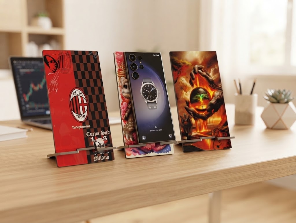 Set / Supporto da Tavolo per Cellulare Personalizzato in Legno – Stile, Design e Comodità per la Tua Scrivania! 📱🎨