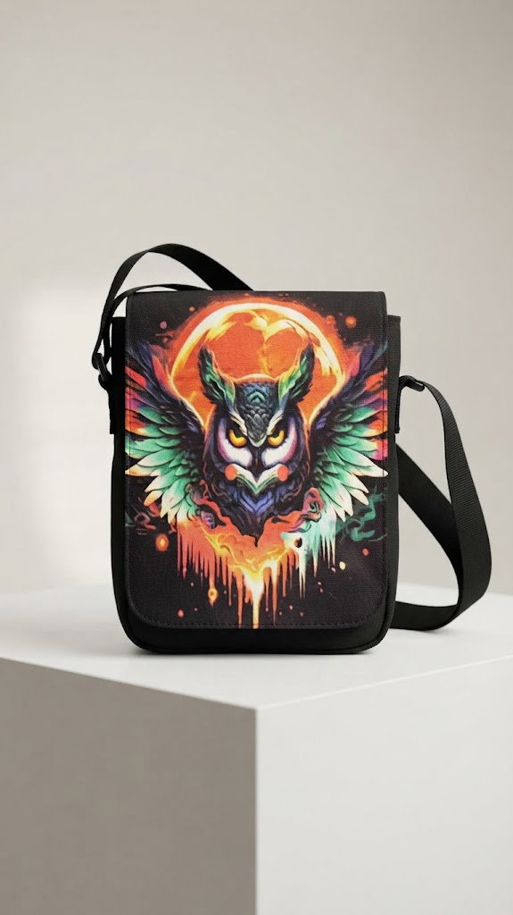 Borsa a Tracolla / Borsello Personalizzabile con Stampa – Capiente, Stiloso e Unico! 🦉✨