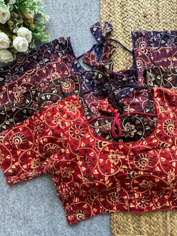 COTTON SIDE ELASTIC BLOUSE 