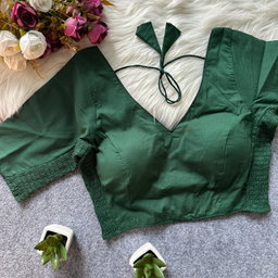 PLAIN ELASTIC BLOUSE 