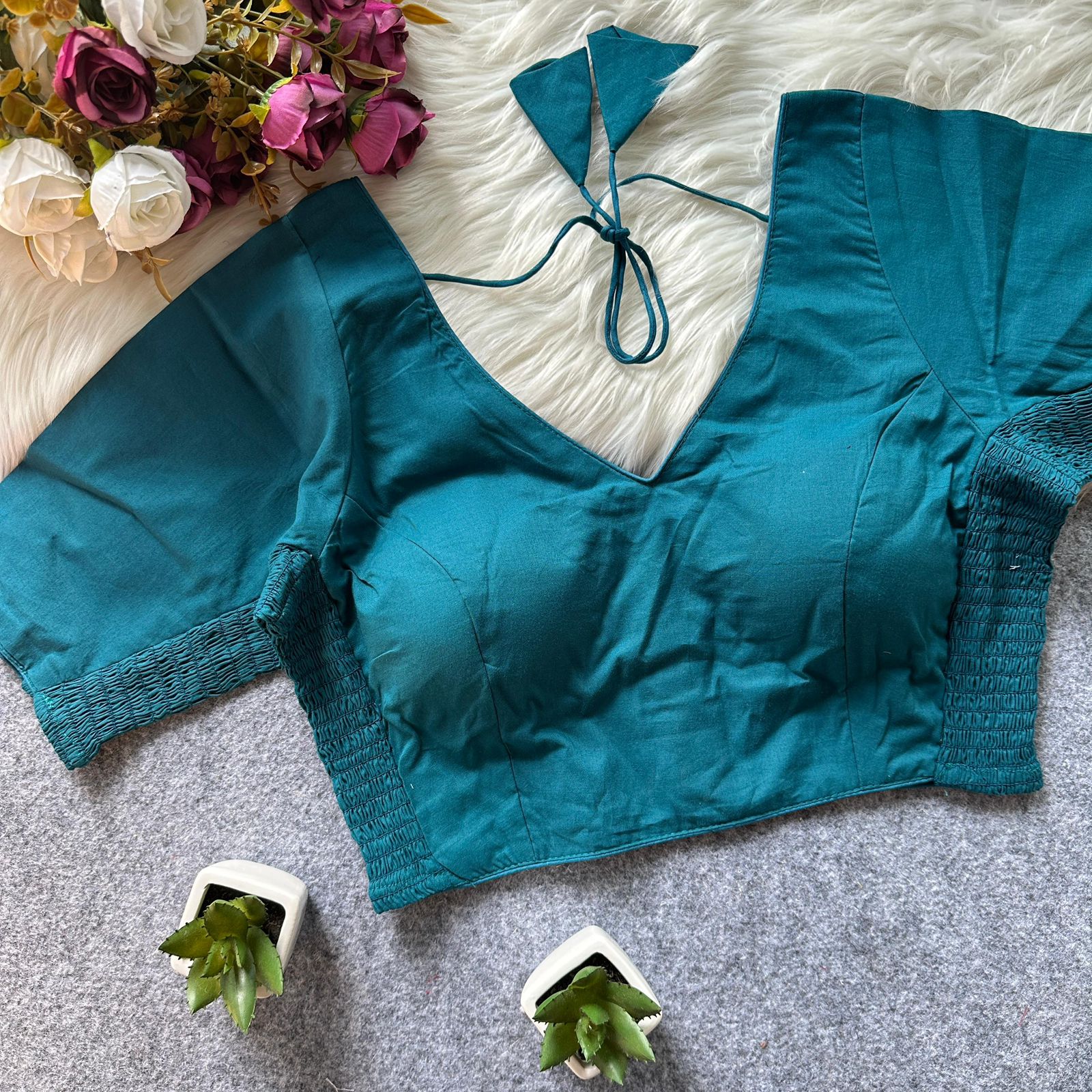 PLAIN ELASTIC BLOUSE _7